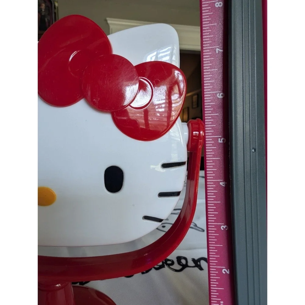 Hello Kitty Mirror Red And White tabletop Vanity Beauty Makeup Cute Kawaii Girls